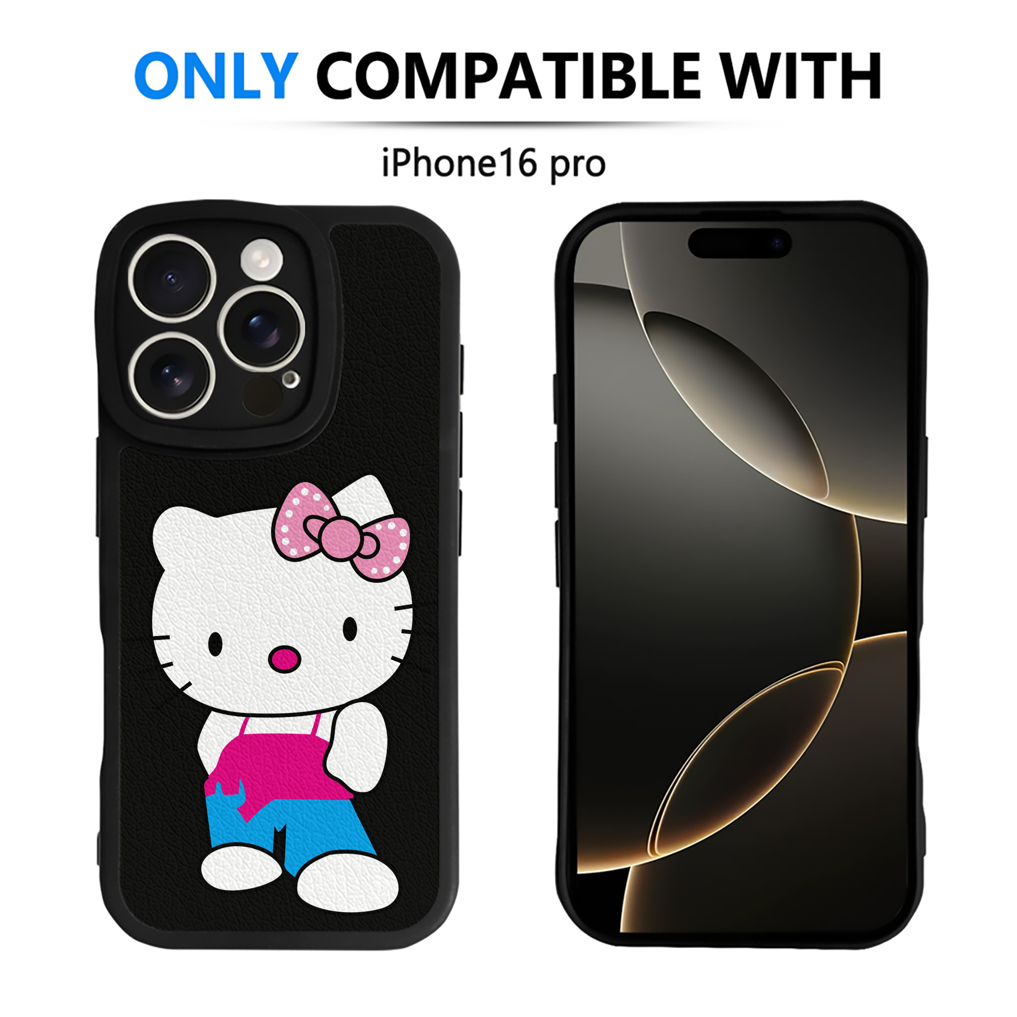 （画像用） Hello Kitty ハローキティ 【iPhone 16シリーズ対応】シリコンスマホケース（レザー調） 材質：シリコン